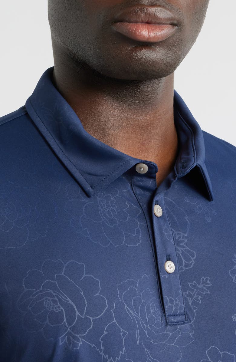 Swannies Ehrman Floral Performance Golf Polo, Alternate, color, Navy