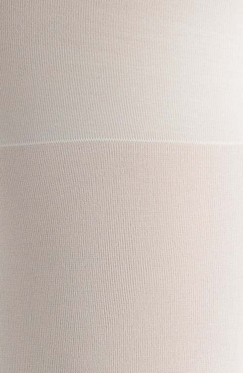 Hue Opaque Control Top Sheer Rib Tights In Neutral