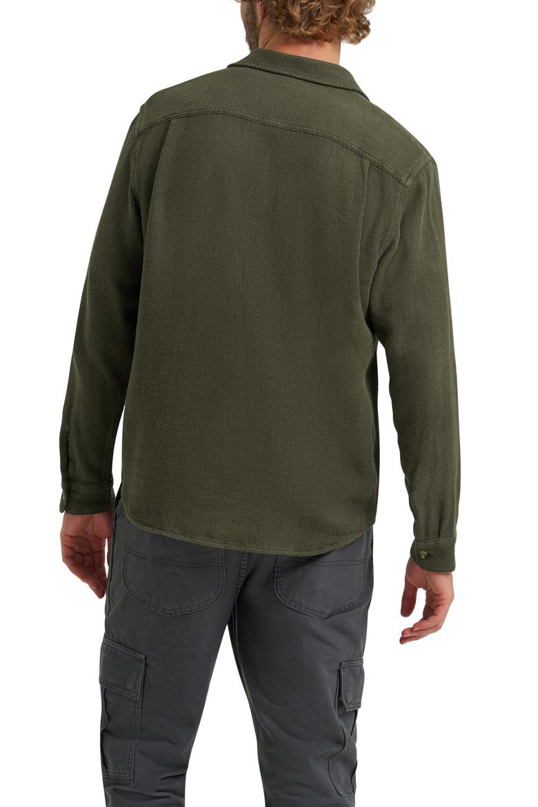 Cotton Button-Up Overshirt, Alternate, color, OAK MOSS
