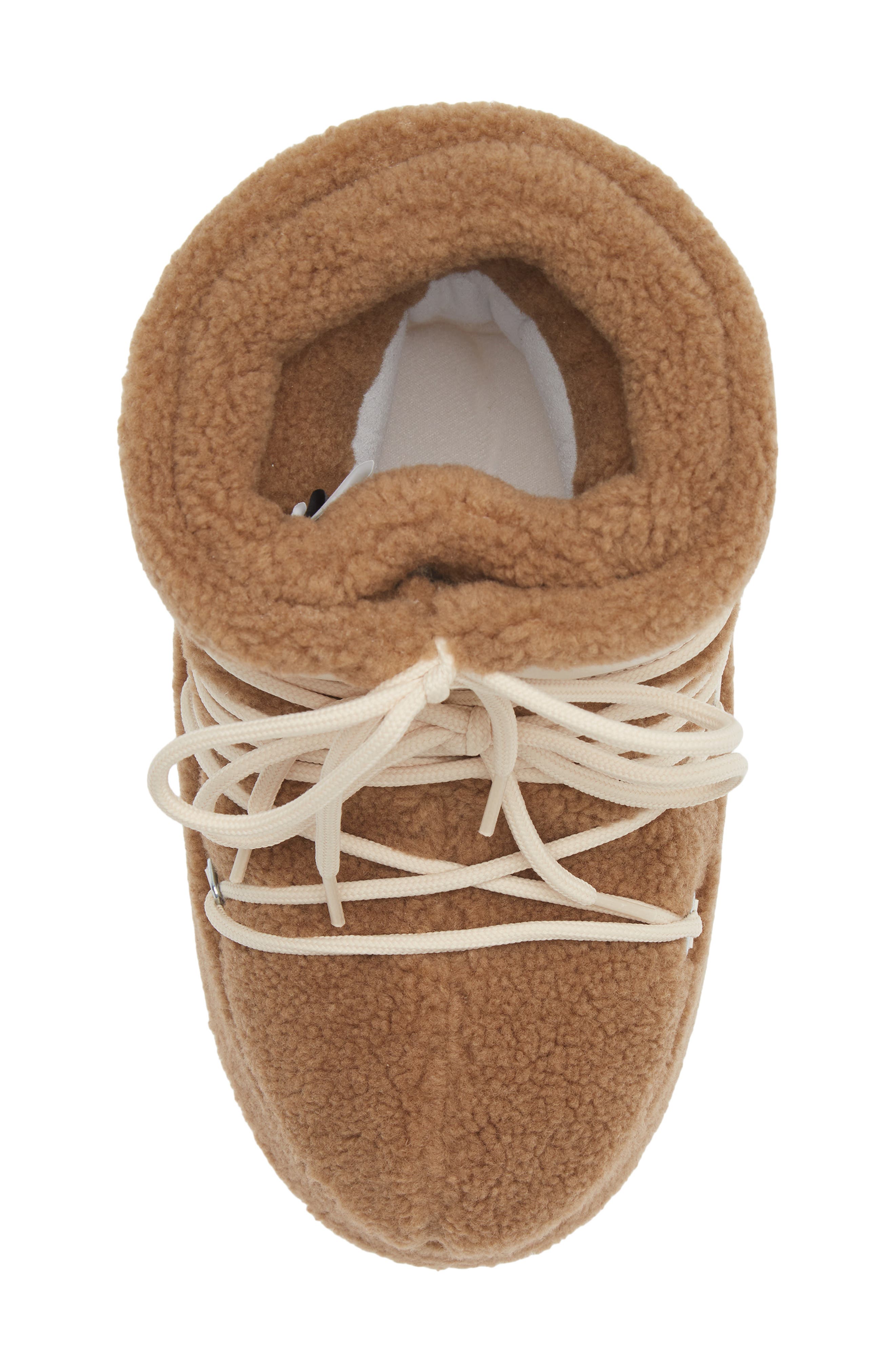 Moon Boot<sup>®</sup> Icon High Pile Fleece Low Boot, Alternate, color, Camel