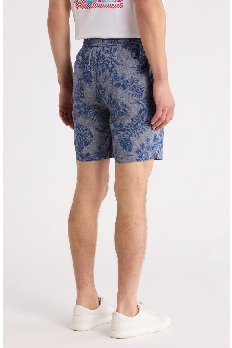 Azule Linen Blend Drawstring Shorts, Alternate, color, INSIGNIA BLUE