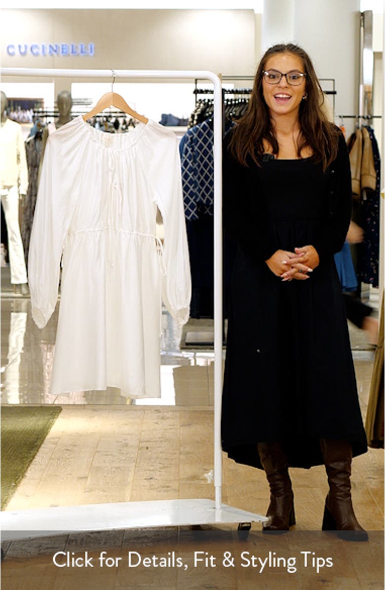 Tie Detail Long Sleeve Minidress, sales video thumbnail