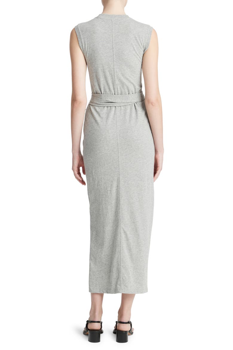 Sleeveless Cotton Knit Midi Dress, Alternate, color, H GREY
