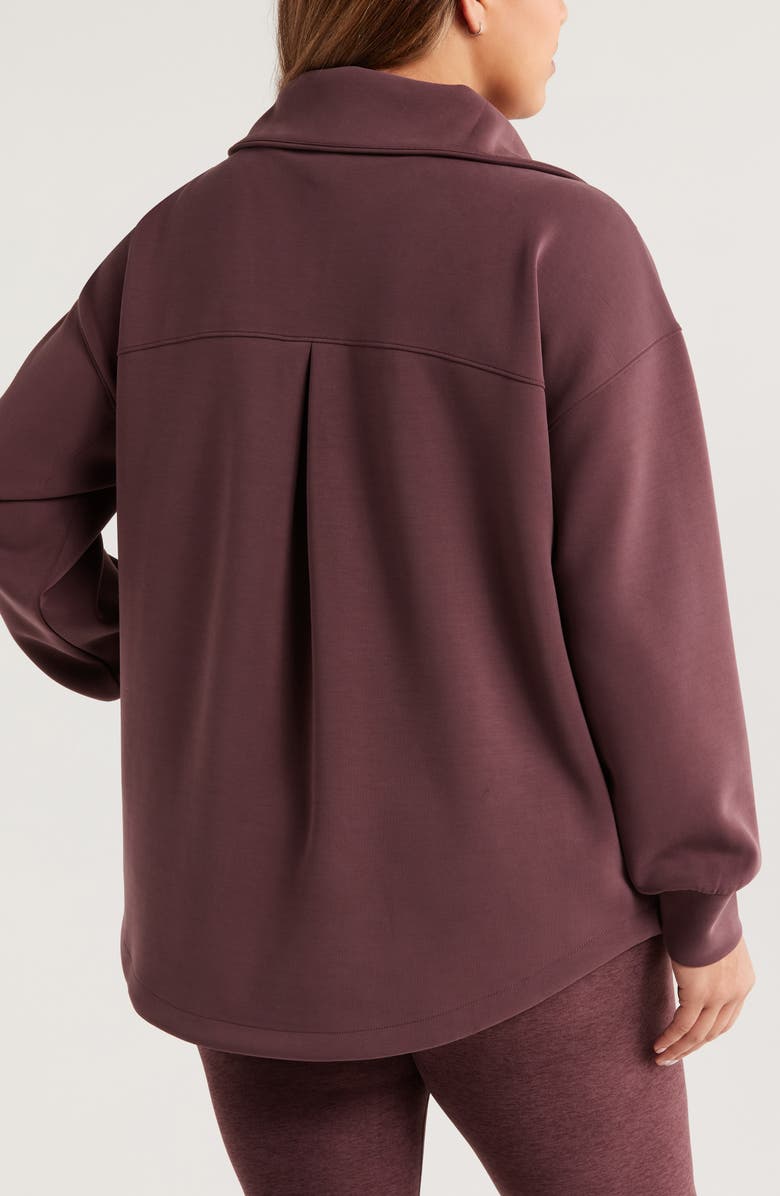 Zella Ultrasoft Half Zip Tunic, Alternate, color,