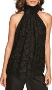 Donna Karan New York Metallic Halter Top