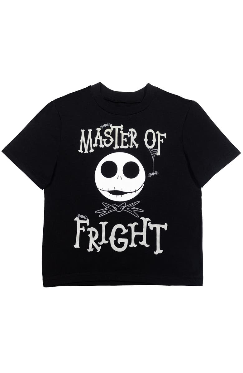 Disney Jack Skellington Nightmare Before Christmas T-Shirt & French Terry Shorts Set, Alternate, color, Black/Gray