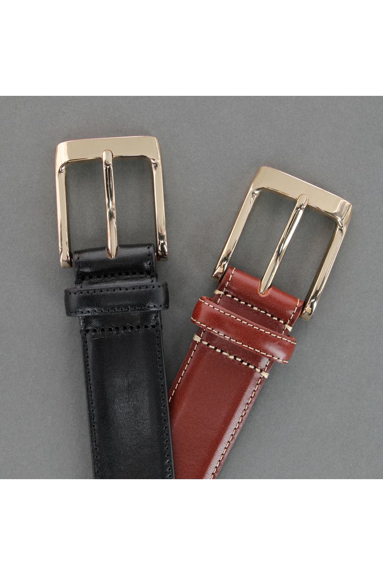 Cornelius 35mm Cortina Leather Dress Belt, Alternate, color, Black