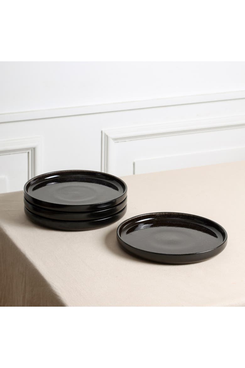 Lagoon Stoneware 24-Piece Dinnerware Set, Alternate, color, Black