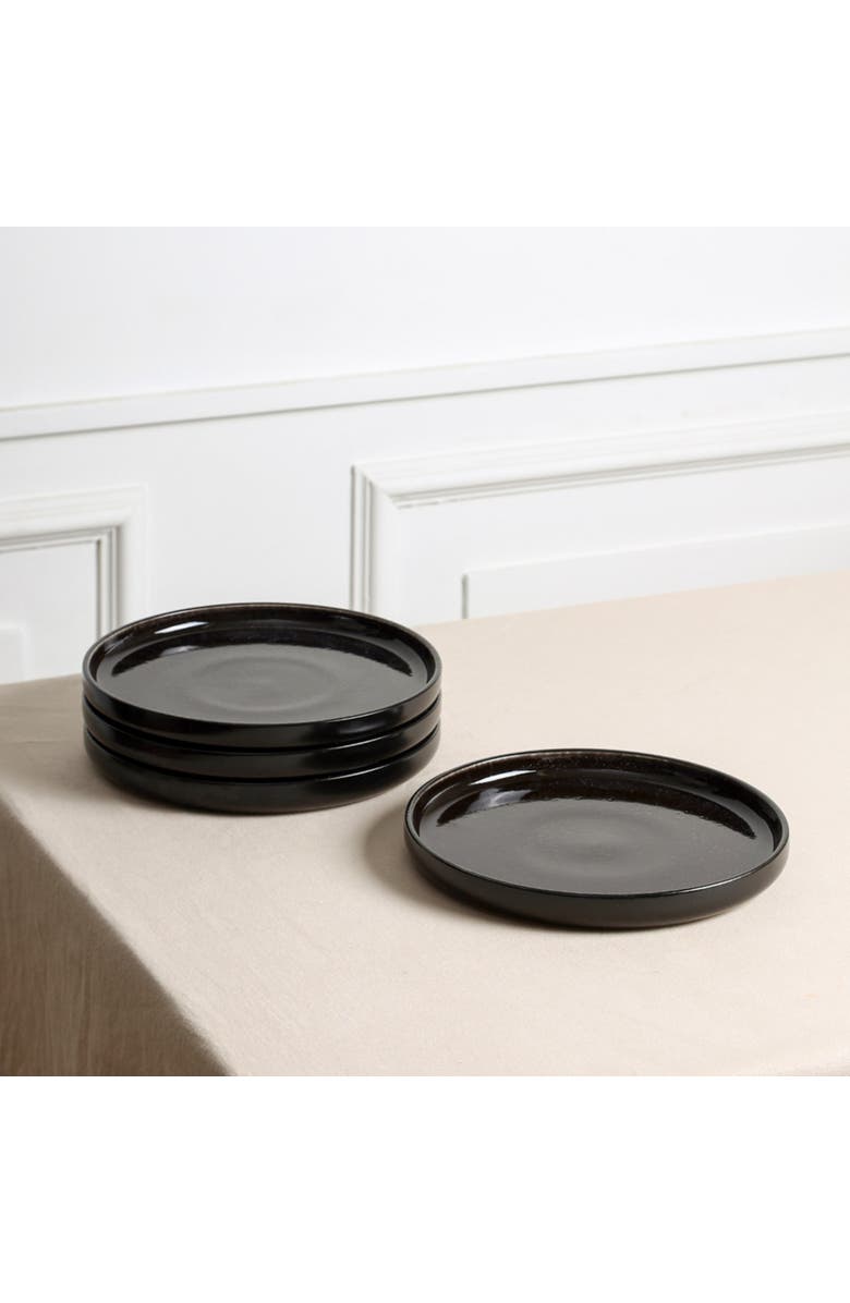 Stone Lain Lagoon Stoneware 24-Piece Dinnerware Set, Alternate, color, Black