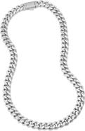 SAVVY CIE JEWELS Pavé Cubic Zirconia Chunky Curb Chain Necklace