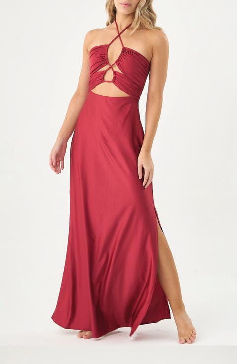 Dasha Halter Cover-Up Maxi Dress