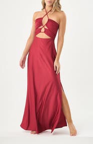 BOAMAR Dasha Halter Cover-Up Maxi Dress