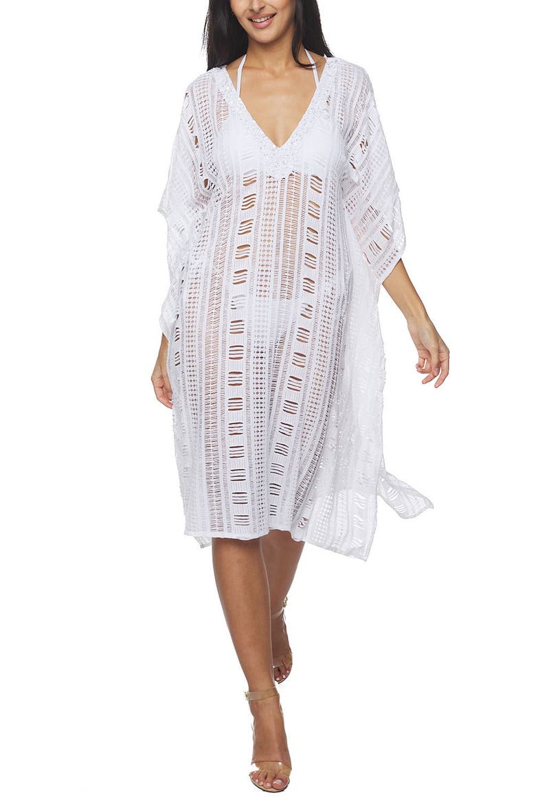 Cover-Up Poncho, Main, color, WHITE