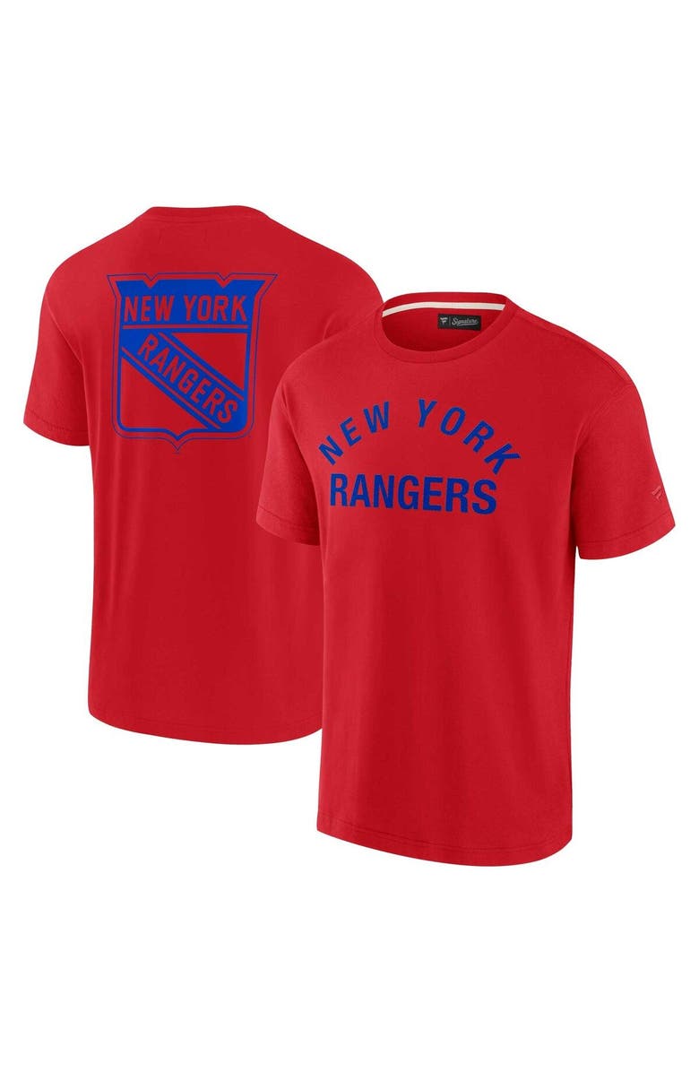 Fanatics Signature Unisex Fanatics Signature Red New York Rangers Elements Super Soft Short Sleeve T-Shirt, Alternate, color, Red