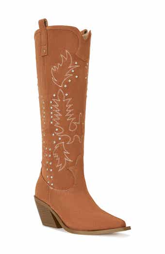 Beckett Pointed Toe Knee High Western Boot