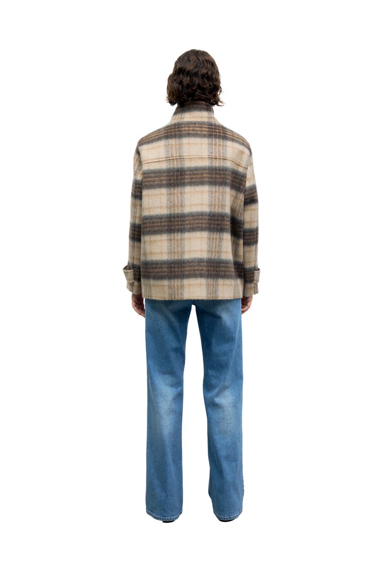 Ally Checked Coat, Alternate, color, Sand