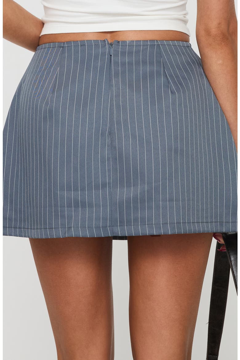 Gigi Pinstripe Miniskort, Alternate, color, GREY