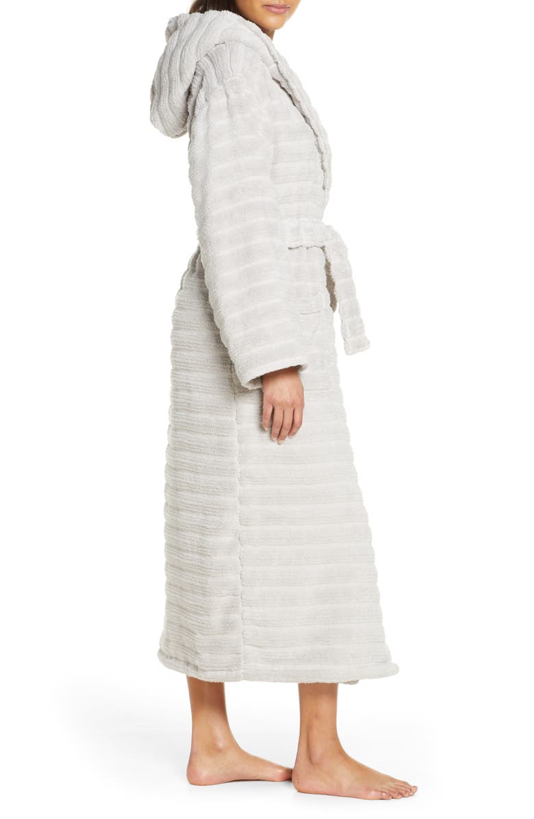 The White Company Hooded Ribbed Hydrocotton Robe, Alternate, color,
