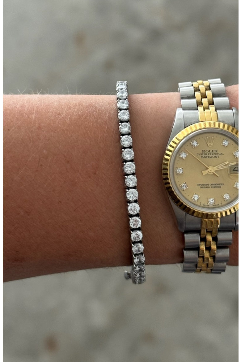 Classic Tennis Bracelet, Alternate, color, Silver