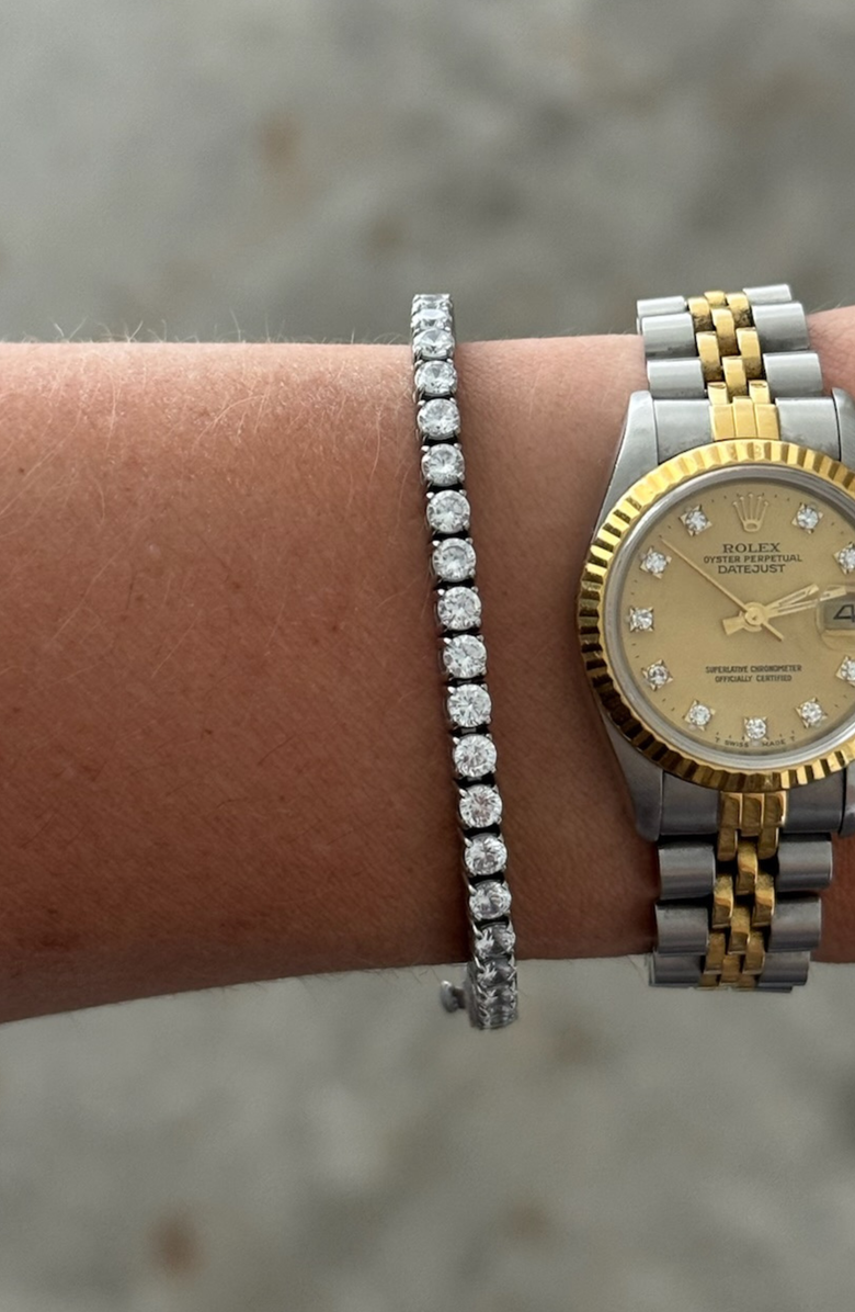 CUFFED Classic Tennis Bracelet, Alternate, color, Silver