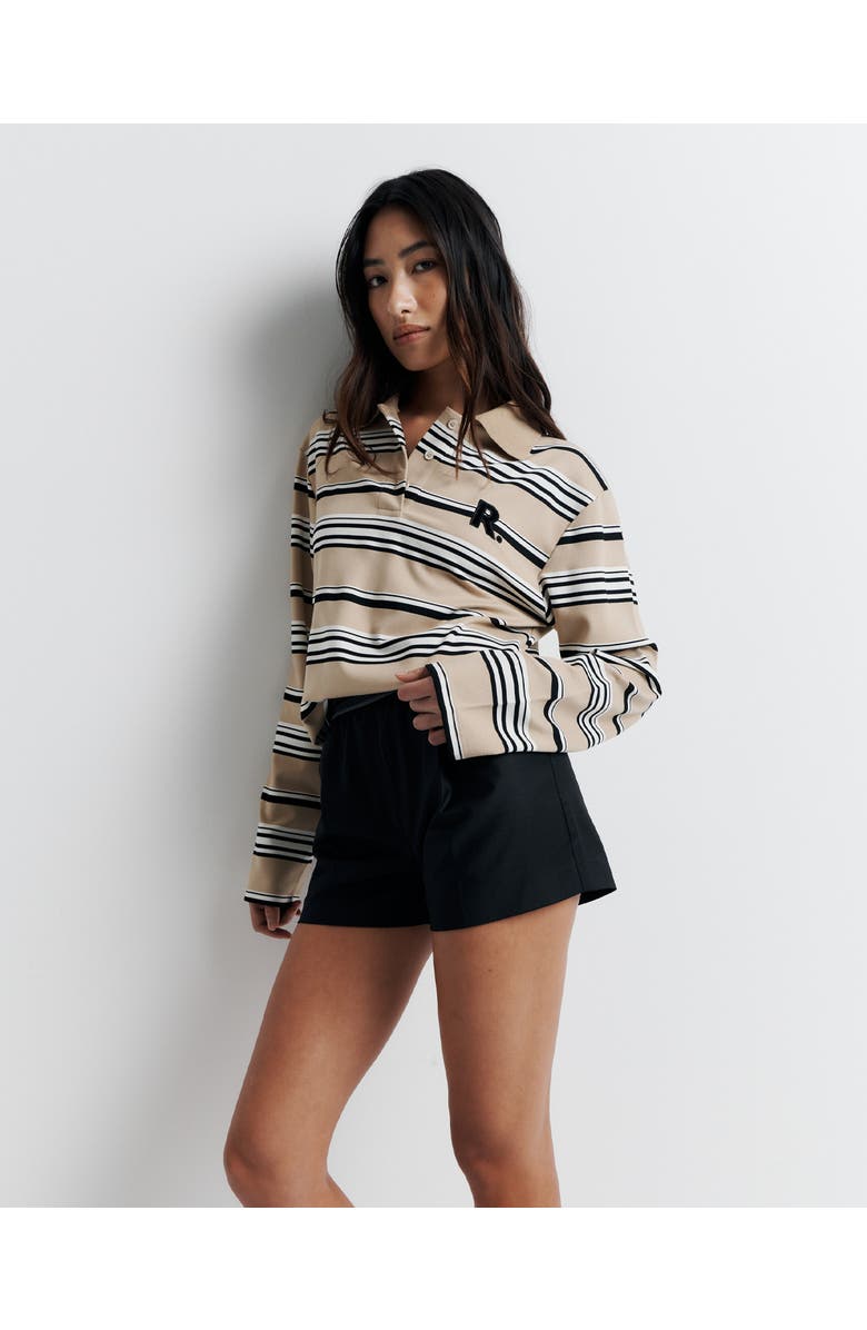 Romy Varsity Polo, Main, color, Tan Stripe