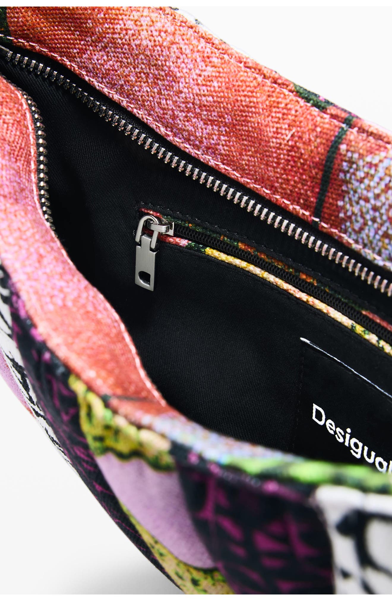 Desigual Cotton Canvas Shoulder Bag, Alternate, color, Red