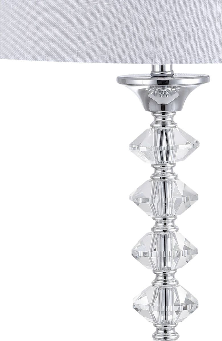 JONATHAN Y Kinsley 28" Crystal LED Table Lamp, Clear/Chrome, Alternate, color, Clear/Chrome