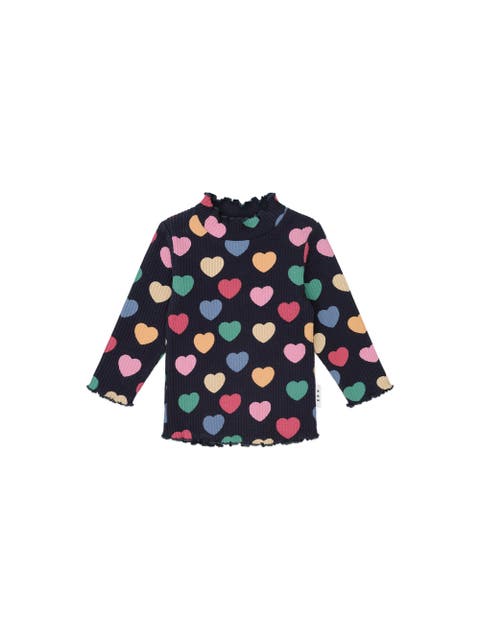 Multi Hearts Rib Skivvy (Toddler, Little Kid, Big Kid)