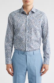 Jack Victor Laurendeau Floral Cotton Button-Up Shirt