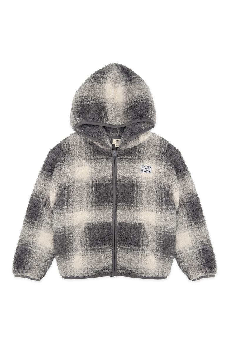 Rocky Plaid Fleece Jacket, Main, color, ASH GREY