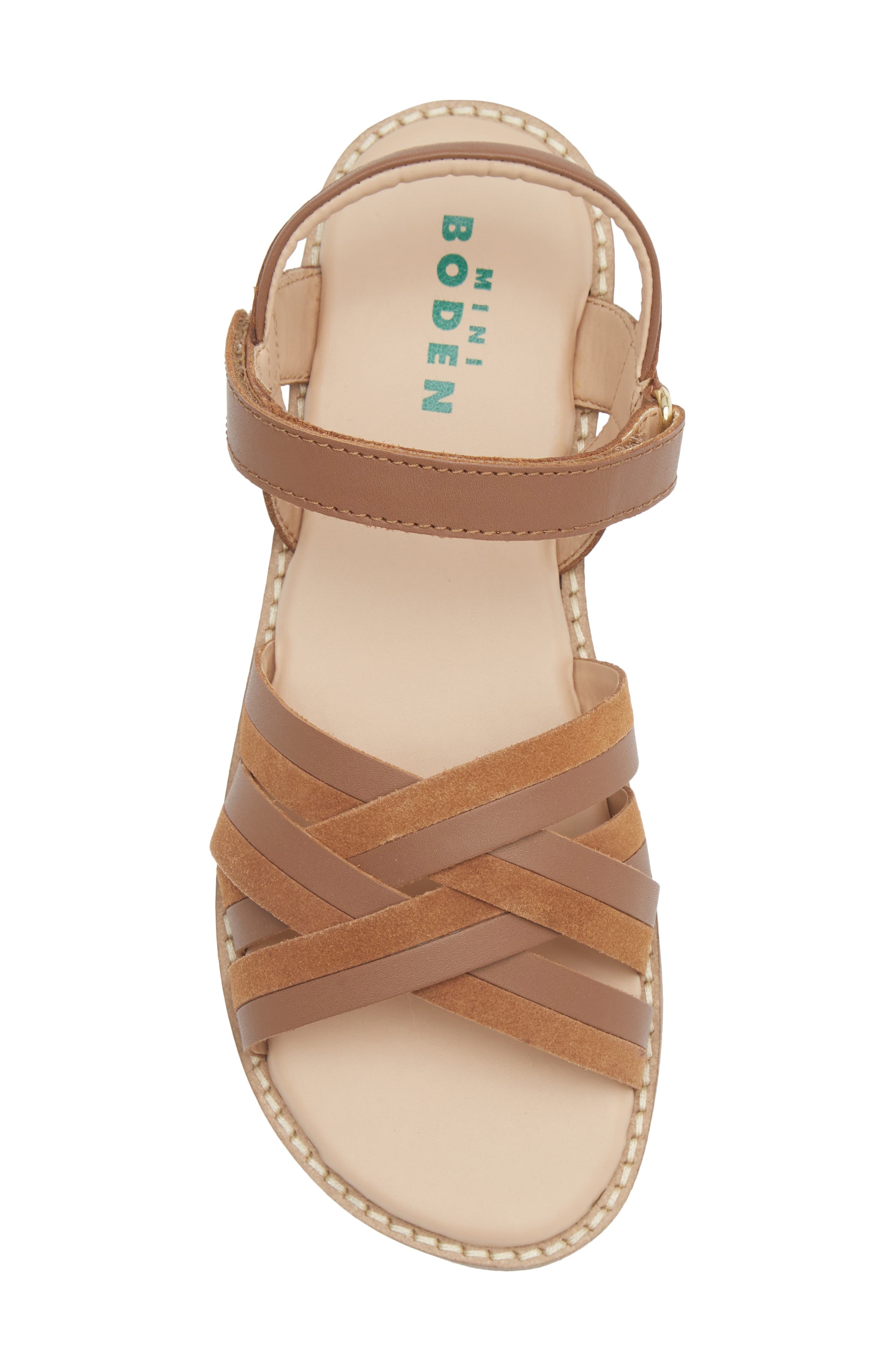 Boden Kids' Ankle Strap Sandal, Alternate, color, Tan