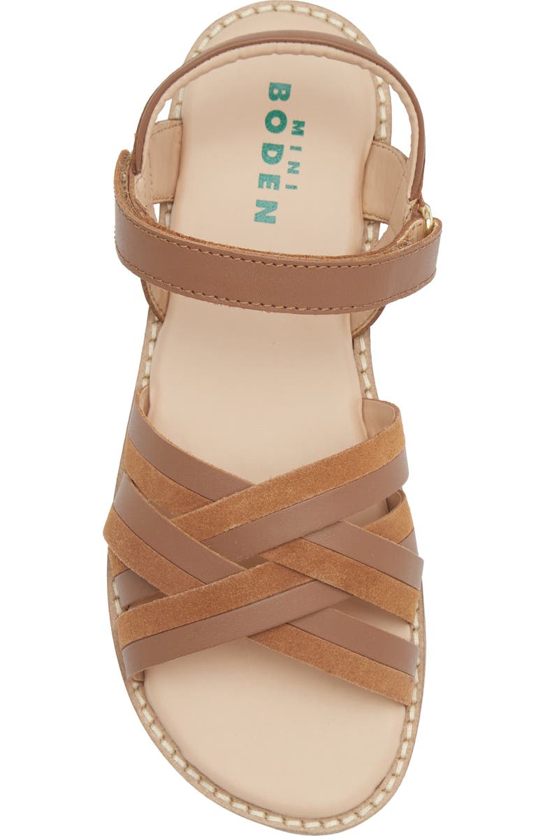 Boden Kids' Ankle Strap Sandal, Alternate, color, Tan