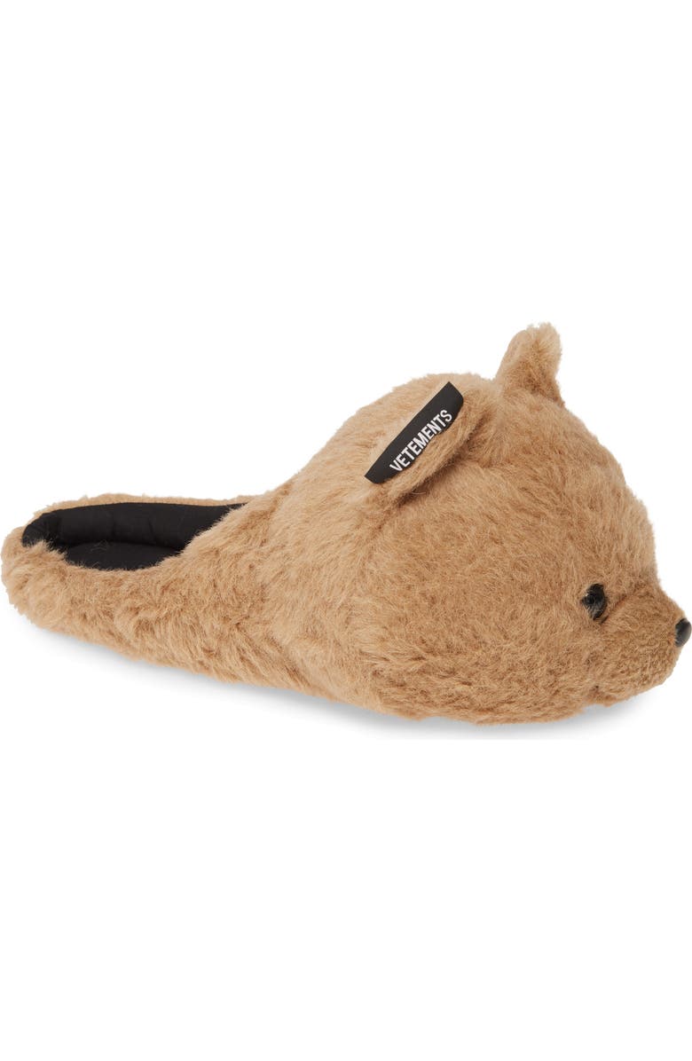 VETEMENTS Faux Fur Bear Slipper, Main, color,