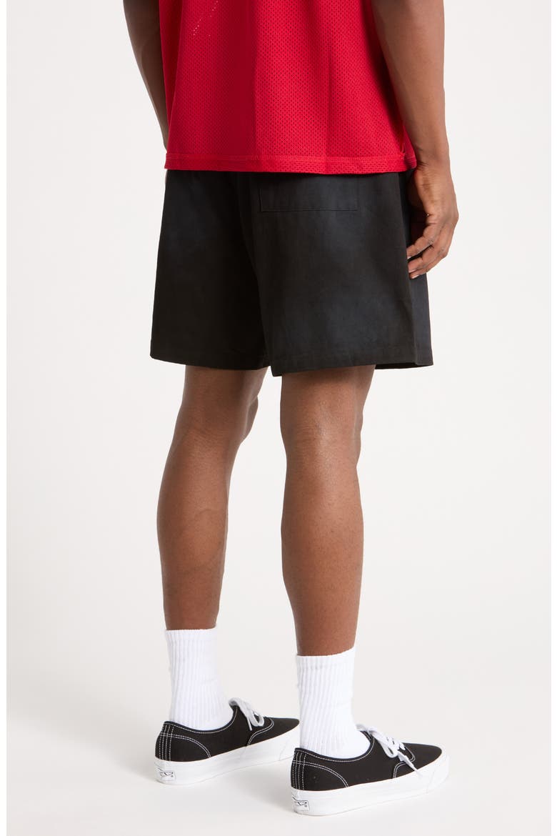 Baja Twill Graphic Cotton Shorts, Alternate, color, BLACK