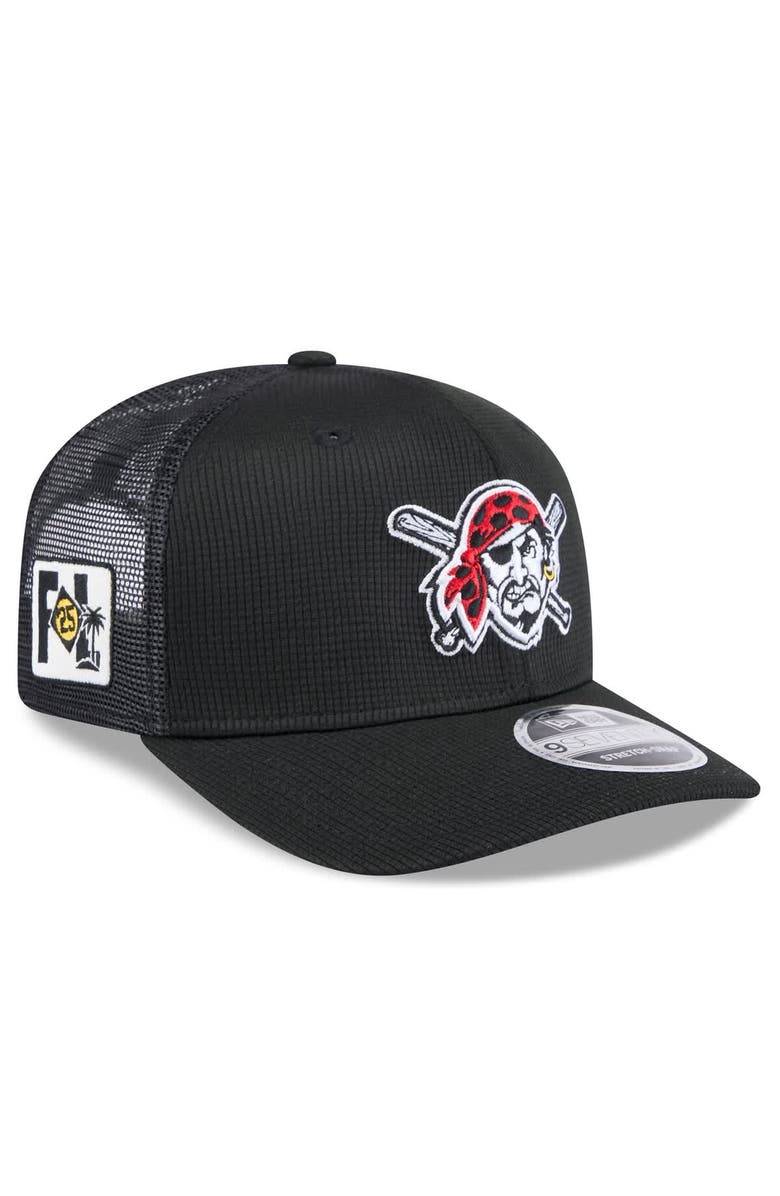 New Era Men's New Era  Black Pittsburgh Pirates 2025 Spring Training 9SEVENTY Stretch-Snap Hat, Main, color, 