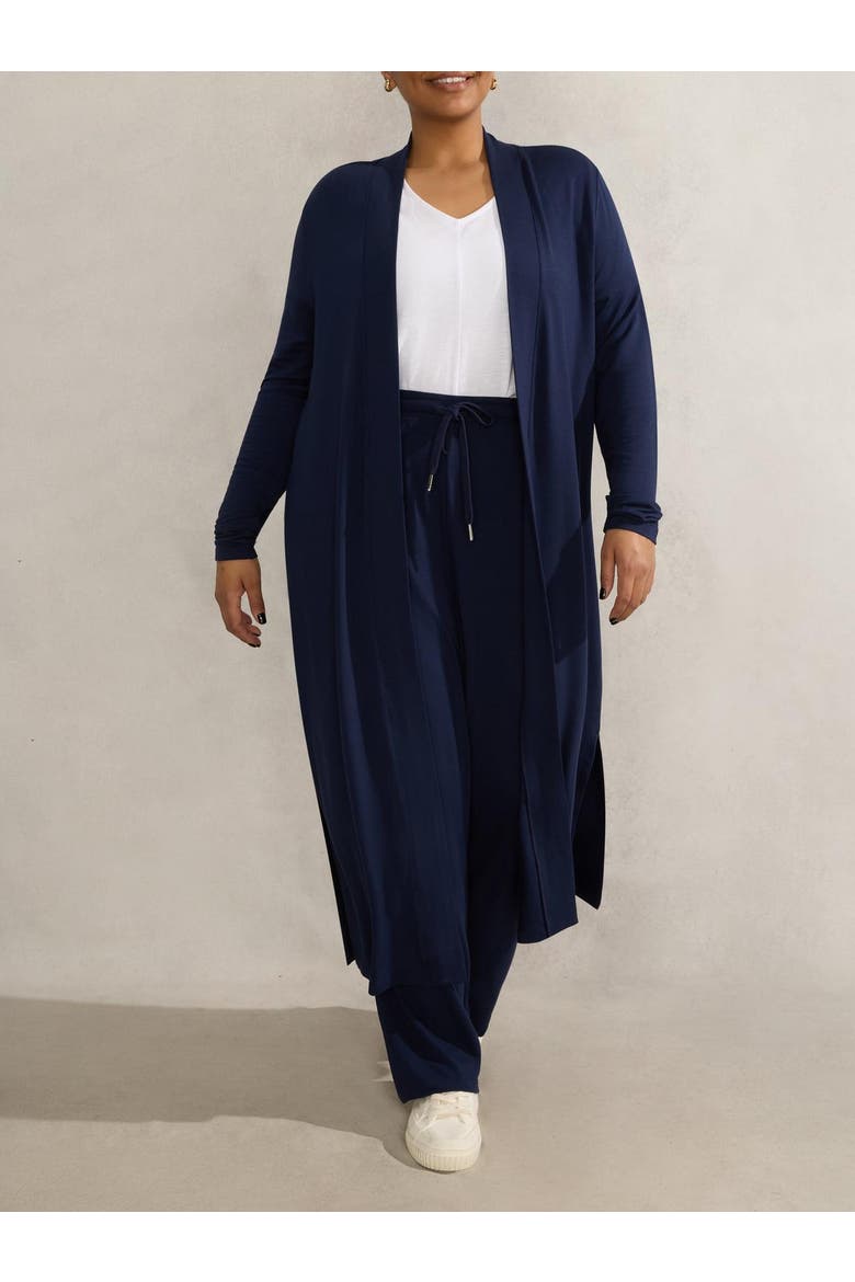 Lightweight Supersoft Maxi Cardigan, Alternate, color, Navy