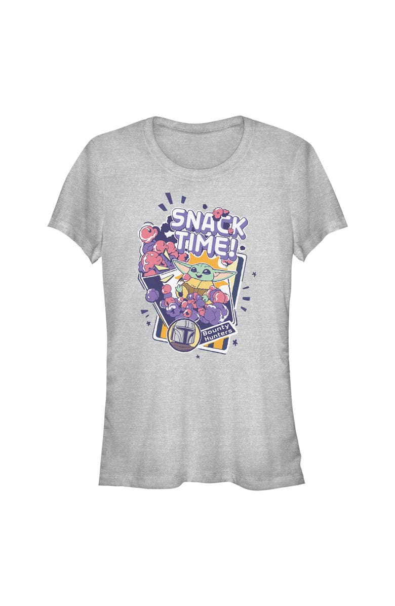 Star Wars: The Mandalorian and Grogu Junior's Star Wars The Mandalorian and Grogu The Child Happy Snack Time  Graphic T-Shirt, Main, color, Athletic Heather