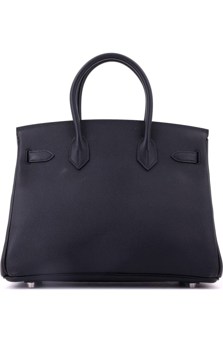 Pre-Owned Hermes Birkin Handbag Black Epsom with Palladium Hardware 30, Alternate, color, Noir