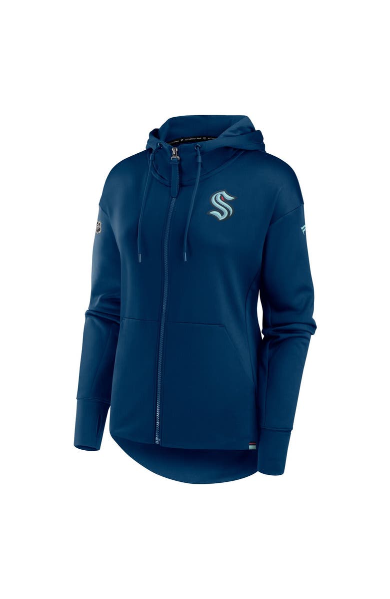 FANATICS Women's Fanatics Branded Deep Sea Blue Seattle Kraken Authentic Pro Scuba Full-Zip Hoodie, Alternate, color, 