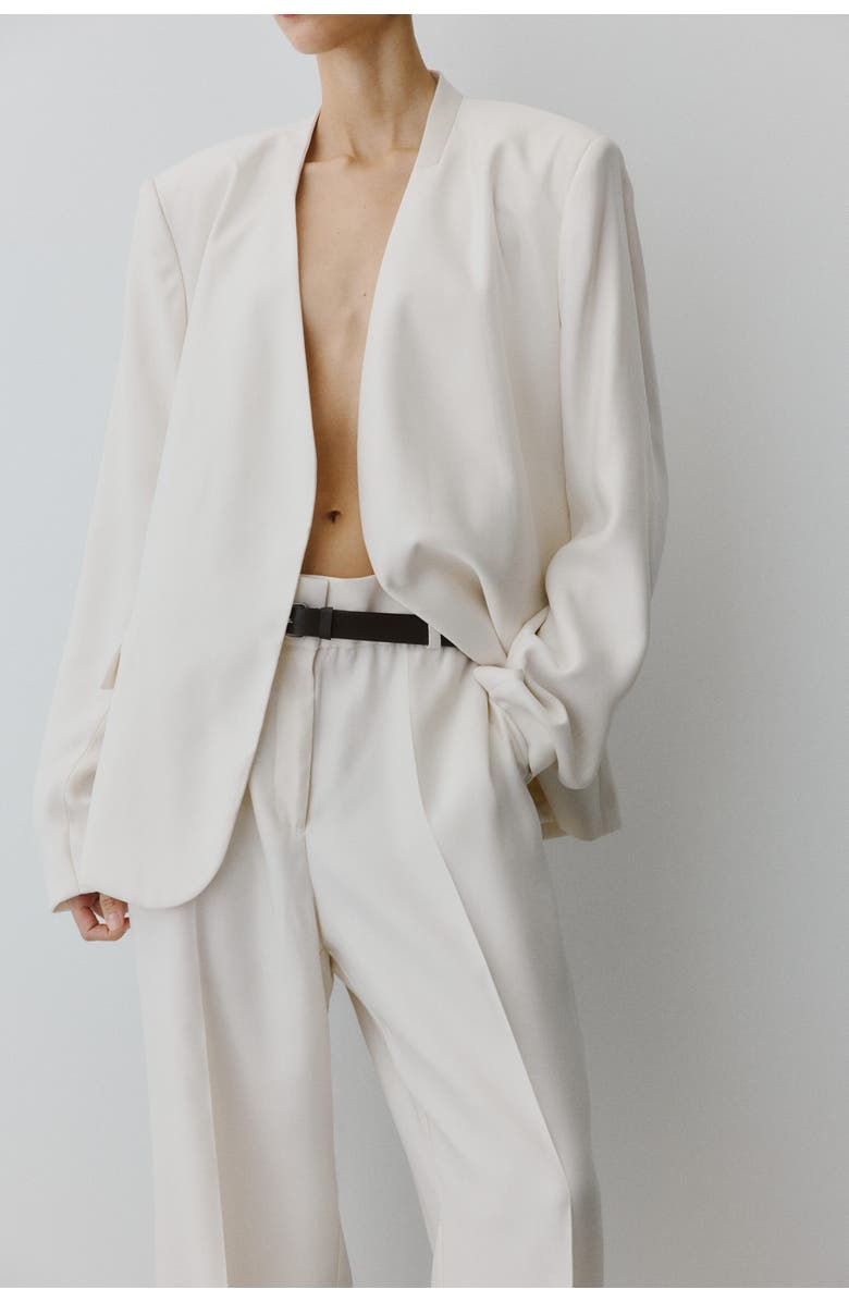 H&M Belted Tailored Trousers, Alternate, color, 