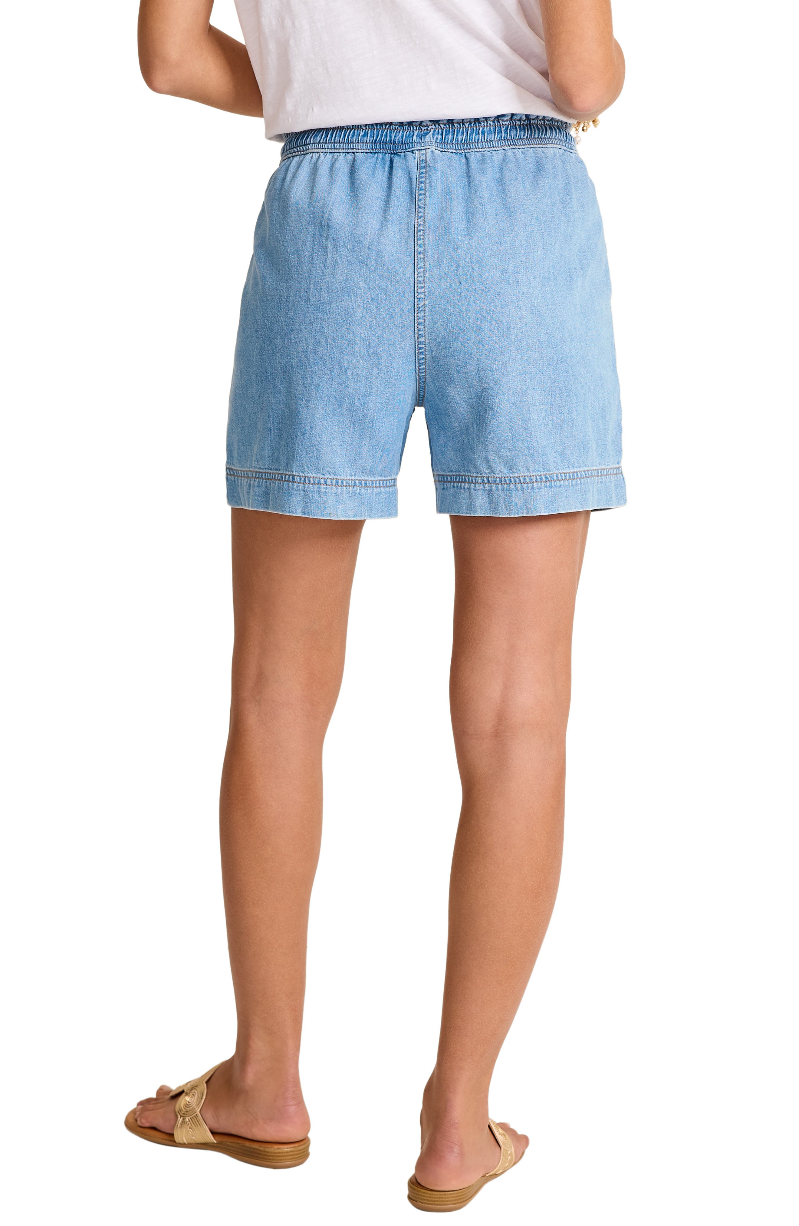 Lighweight Denim Drawstring Shorts - image 2