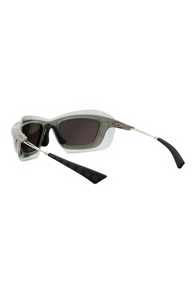 'DiorXplorer S1U 56mm Square Sunglasses, Alternate, color, BEIGE/ SMOKE MIRROR