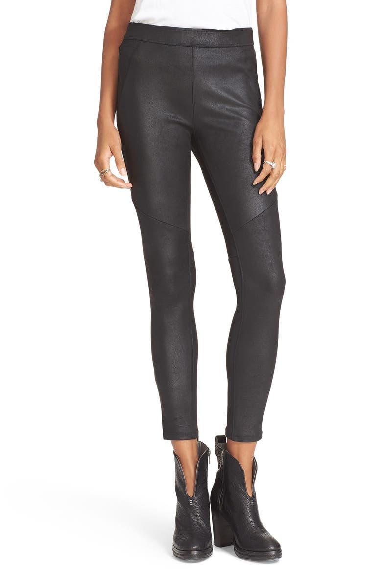 Never Let Go Faux Leather Pants, Main, color, BLACK