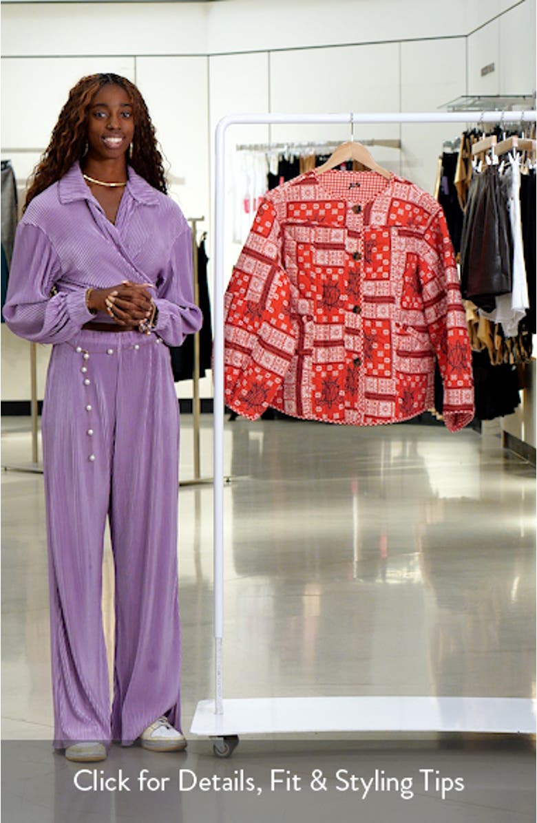 Macy Reversible Print Organic Cotton Jacket, sales video thumbnail