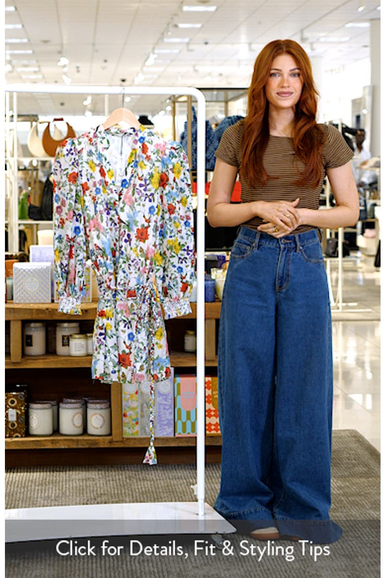 Antonette Floral Belted Cotton & Silk Minidress video