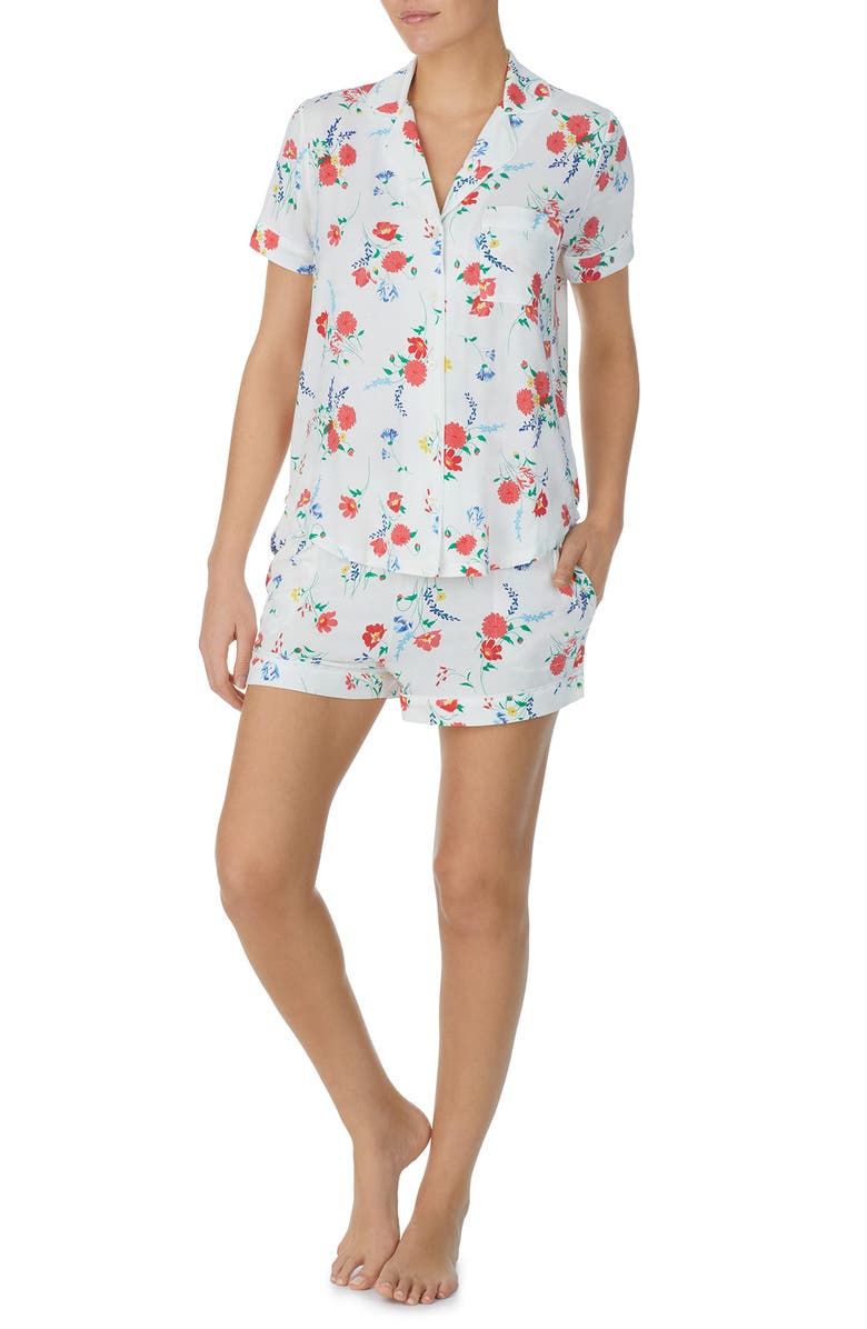 Kate Spade New York floral short pajamas, Main, color, 