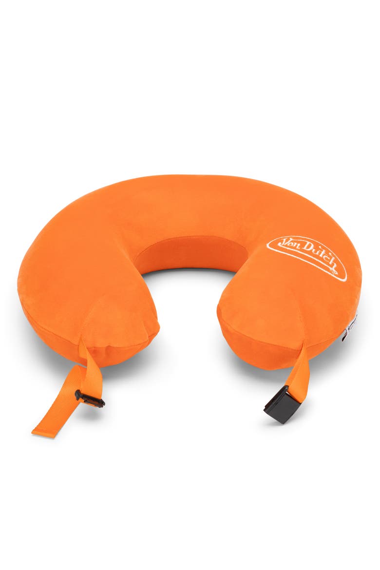 Classic Memory Foam Travel Neck Pillow, Alternate, color, Orange