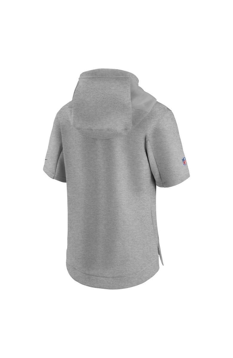 Nike Men's Nike Heathered Gray Chicago Bears Sideline Showout Short Sleeve Full-Zip Hoodie Jacket, Alternate, color,