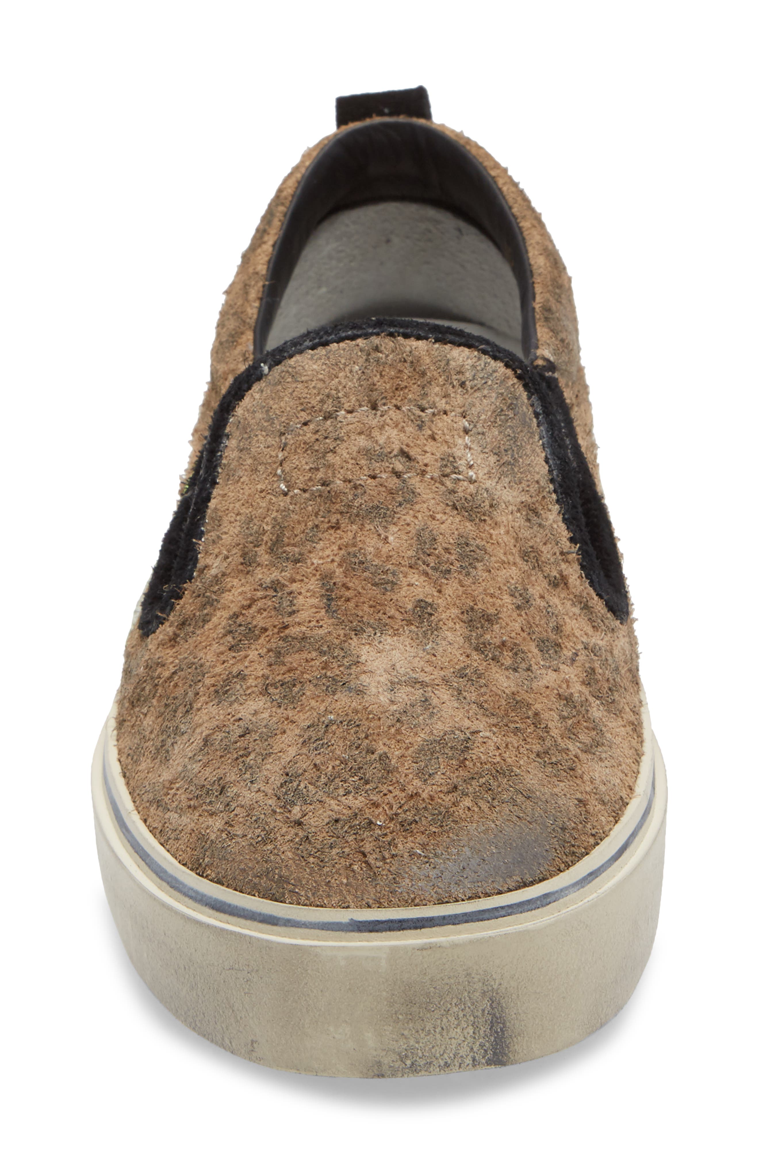 Golden Goose Hanami Leopard Print Slip-On Sneaker, Alternate, color, 