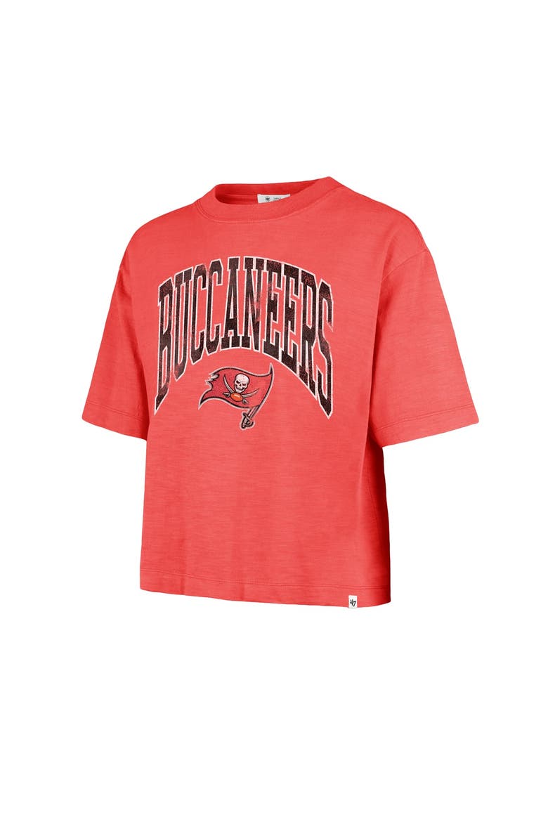 Women's '47  Red Tampa Bay Buccaneers Cropped Mindi Slub T-Shirt, Alternate, color, Red